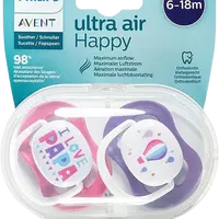 PHILIPS AVENT Cumlík Ultra air text 6-18m dievča 2 ks