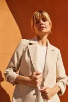 Marisse Women's Jacket L-Mr-4610 Off White