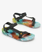 Resti Black women's sandals with colored sole Asottil