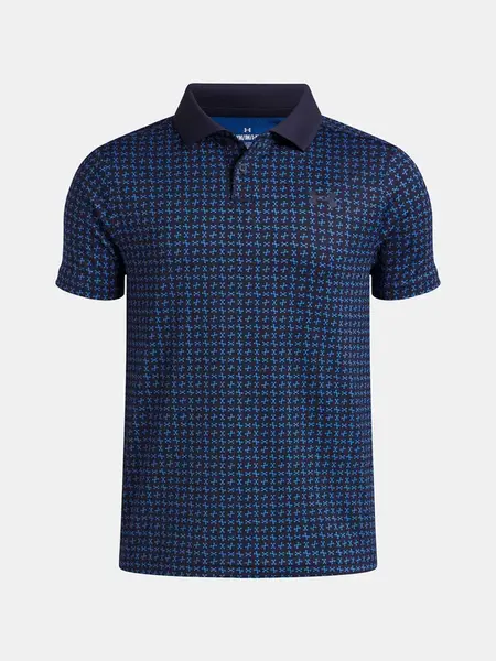 Boys' T-shirt Under Armour UA Matchplay Printed Polo-BLU - Boys