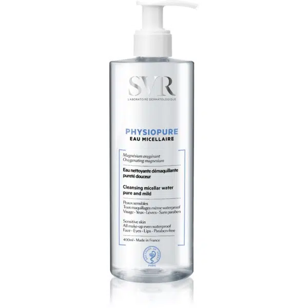 SVR Physiopure Eu Micellaire jemná čistiaca micelárna voda na tvár a očné okolie 400 ml