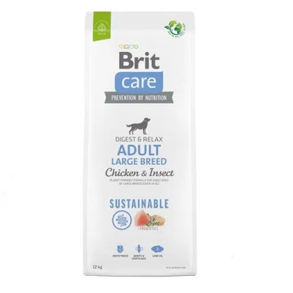 Brit Care Dog Sustainable Adult Large Breed Chicken & Insect 12 kg | Granule pre psov