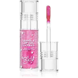 Rude Cosmetics Manga Collection Sparkle Lip Oil tónovací olej na pery s hydratačným účinkom odtieň Strawberry 4 g