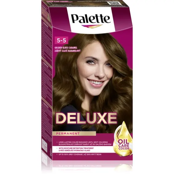 Schwarzkopf Palette Deluxe permanentná farba na vlasy odtieň 5-5 555 Golden Gloss Caramel 1 ks