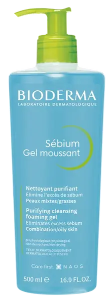 BIODERMA Sébium Gel moussant čistiaci gél na zmiešanú a mastnú pokožku 500 ml