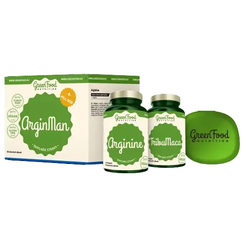 GREENFOOD NUTRITION ArginMan + Pillbox 2 x 120 kapsúl