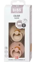 BIBS Colour Cumlíky z prírodného kaučuku - , veľkosť 1, Vanilla/Blush 2 ks