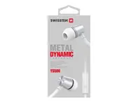 Sluchátka Swissten Earbuds Dynamic YS500, stříbrnobílá