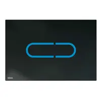 Alcadrain Ovládací tlačítka - Elektronické ovládání splachování, s podsvícením, pro instalační moduly Slim, sklo/černá NIGHT LIGHT-1-SLIM