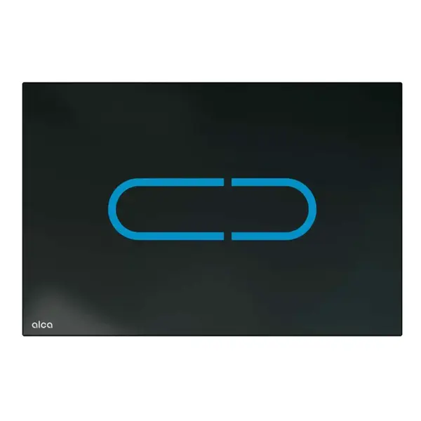 Alcadrain Ovládací tlačítka - Elektronické ovládání splachování, s podsvícením, pro instalační moduly Slim, sklo/černá NIGHT LIGHT-1-SLIM