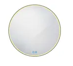 Nimco Zrcadla - Zrcadlo s LED osvětlením, průměr 90 cm, dotykový senzor, matná černá ZPC 28003RVX-90