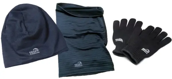 Geoff anderson set čiapka + nákrčník + rukavice