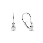 Diamantové detské náušničky z bieleho zlata KLENOTA