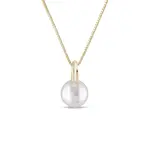 Náhrdelník ze žlutého zlata se sladkovodní perlou KLENOTA