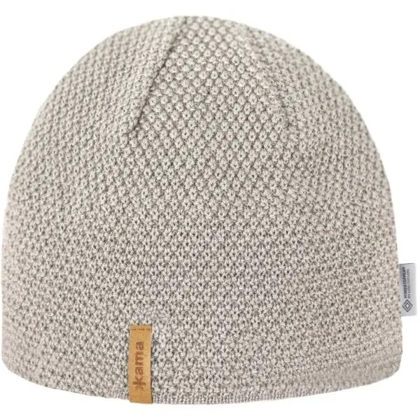 Kama WINDSTOPPER MERINO Dámská pletená zimní čepice, béžová, velikost