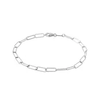 Náramok typu Paperclip z bieleho 14k zlata KLENOTA