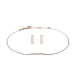 Súprava náramku a náušníc z ružového 14k zlata KLENOTA