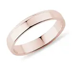 Pánska obrúčka s úpravou milgrif v ružovom 14k zlate KLENOTA