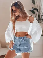 Spodenki damskie jeansowe w gwiazdki MOONSTAR niebieskie Dstreet