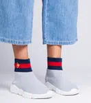 Gemre Gray sporty sneakers with sock-like upper Pikola