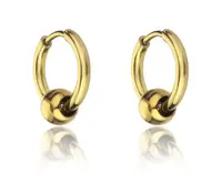 Marc Malone Pozlacené kruhové náušnice Everly Gold Earrings MCE23023G