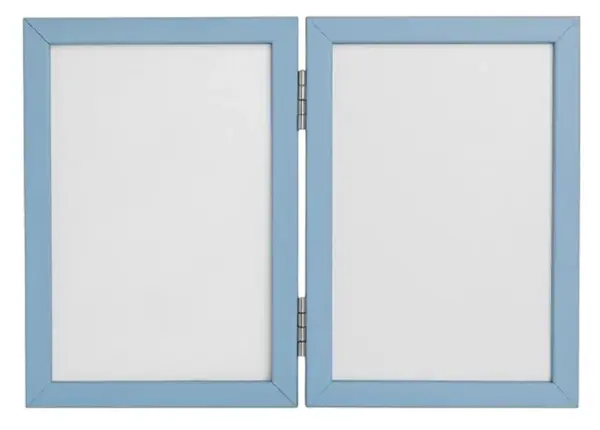 Baby Odtlačok - Dvojitý rámček s modelínou pre odtlačok ručičky alebo nožičky, modrý