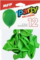 Balónek nafukovací 12ks sáček standard 26cm zelený