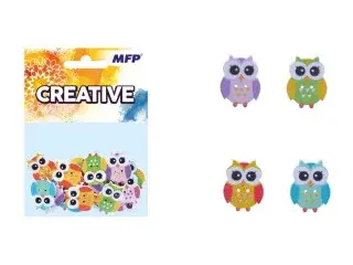 Sova 2,5cm/18ks dřevěná