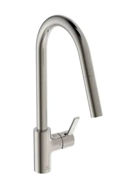 Ideal Standard Gusto - Dřezová baterie s výsuvnou koncovkou, ocel BD414GN