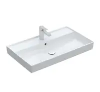 Villeroy & Boch Collaro - Umývadlo nábytkové 80x47 cm, s prepadom, otvor na batériu, alpská biela 4A338001