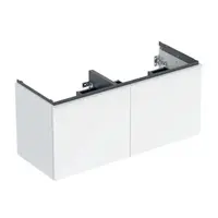 Geberit Acanto - Umývadlová skrinka, 118x54x48 cm, 2 zásuvky, lesklá biela 503.007.01.1
