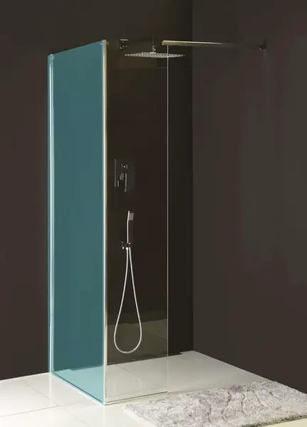 Polysan Modular Shower - Pevný panel MS2, 100 cm, levý, k instalaci na sprchovou stěnu modulu MS2, čiré sklo MS2B-100L