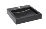 Sanela Nerezová umyvadla - Umyvadlo 40x41 cm, bez přepadu, s otvorem pro baterii, matná černá SLUN 73V