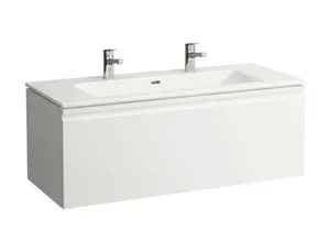 Laufen Pro S - Skrinka s dvojumývadlom, 120x53x50 cm, 1 zásuvka, matná biela H8609684631071