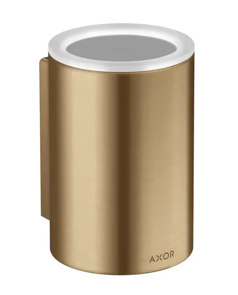 Axor Universal Circular - Držiak kefiek a pasty, sklo/kefovaný bronz 42804140