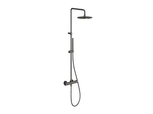 Ravak Espirit - Sprchový set s termostatom, priemer 25 cm, kefovaný grafit X070497