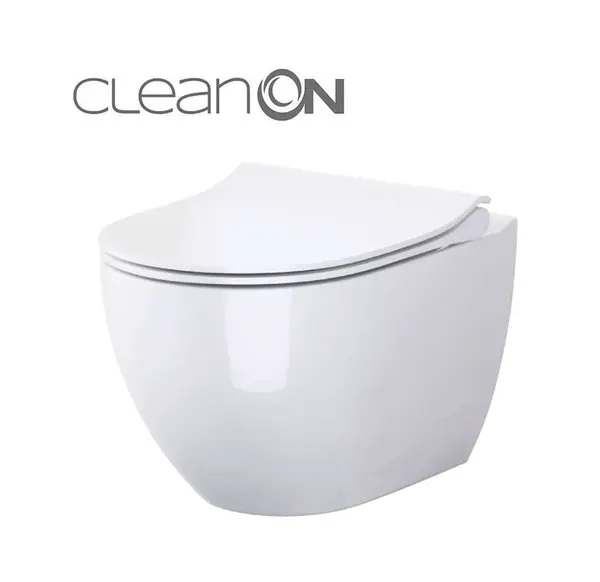 Cersanit Zen - Závesné WC s doskou SoftClose, CleanOn, biela S701-428