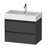 Duravit Ketho.2 - Umyvadlová skříňka 55x78x46 cm, 2 zásuvky, grafit mat K25277049490000