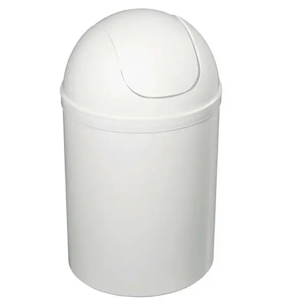 Aqualine Doplnky - Odpadkový kôš výklopný 5 l, biely plast 20309