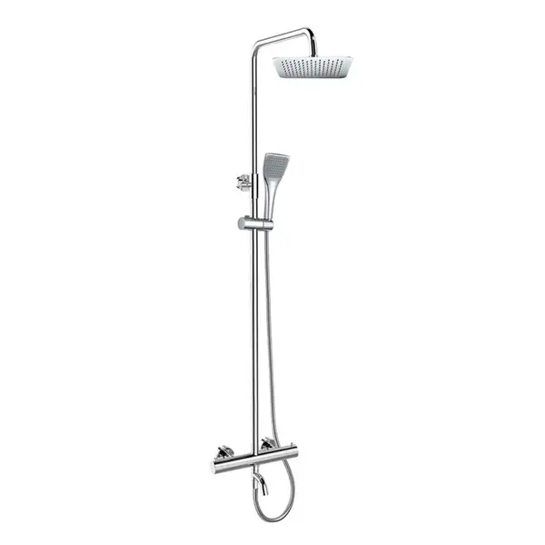Mereo Sprchový program - Sprchový set s vanovým termostatem, 22x22 cm, 1 proud, chrom CB60101TSD