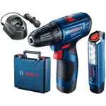Bosch Nářadí - 12V AKU vrtací šroubovák, 2x aku 2,0 Ah Li-Ion, nabíječka, svítilna 06019G8004