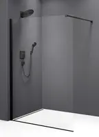 Polysan Modular Shower - Sprchová zástena 80x200 cm, číre sklo/čierna mat MS1-80B