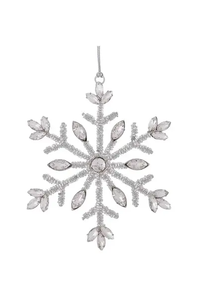 Závěsná vánoční dekorace Boltze Salju 5,5 cm šedá barva