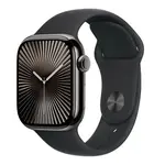Apple Watch Series 10 GPS + Cellular 46mm Slate Titanium / Black Sport Band - M/L