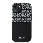 Zadní kryt DKNY PU Leather Repeat Pattern Card Pocket pro Apple iPhone 14, černá