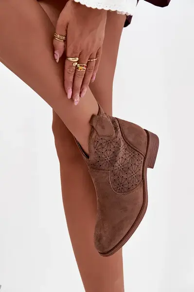 S. BARSKI Dámske členkové čižmy na plochej päte S.Barski