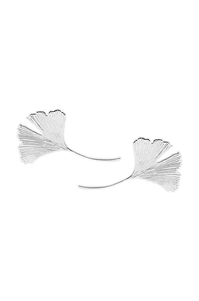 Postriebrené náušnice Lilou Ginko