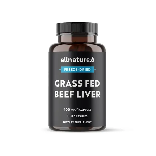Allnature Grass Fed Beef Liver cps.180