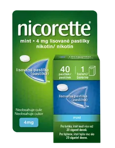 Nicorette Mint 4 mg lisované pastilky 40ks