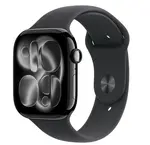 APPLE Watch 11 GPS 46mm Jet Black Aluminium Case with Black Sport Band - M/L